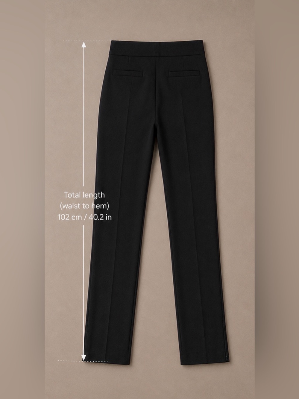Bogner Black Slim Straight Leg Pants Signature B Zippers Size EU 42 / US 12 XL - Picture 14 of 14